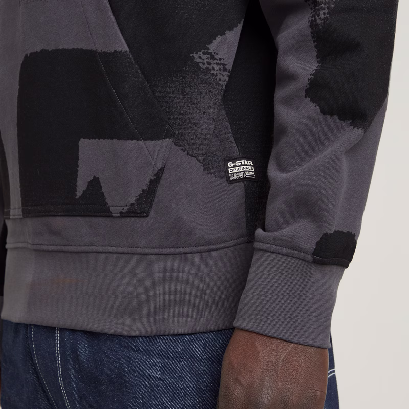 Calligraphy Allover Hooded Sweater
