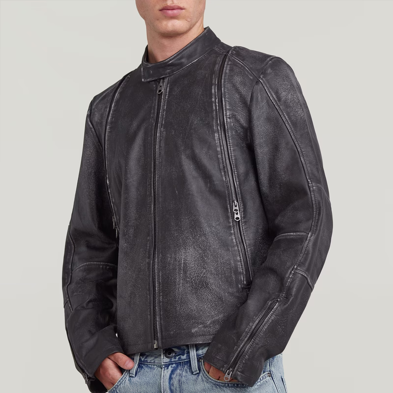 Leather Blouson Jacket