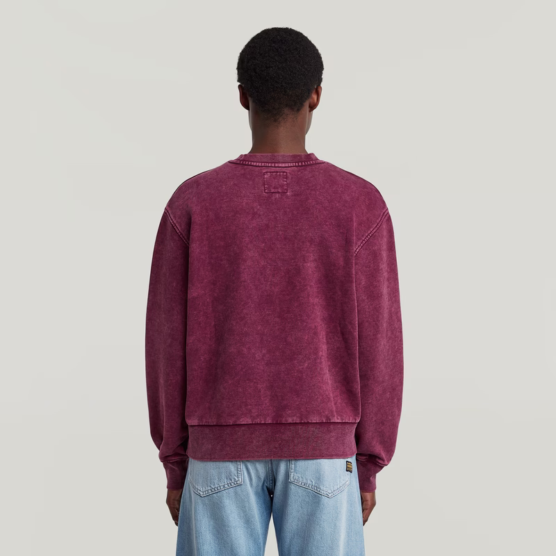 Washed A Line Script Sweater