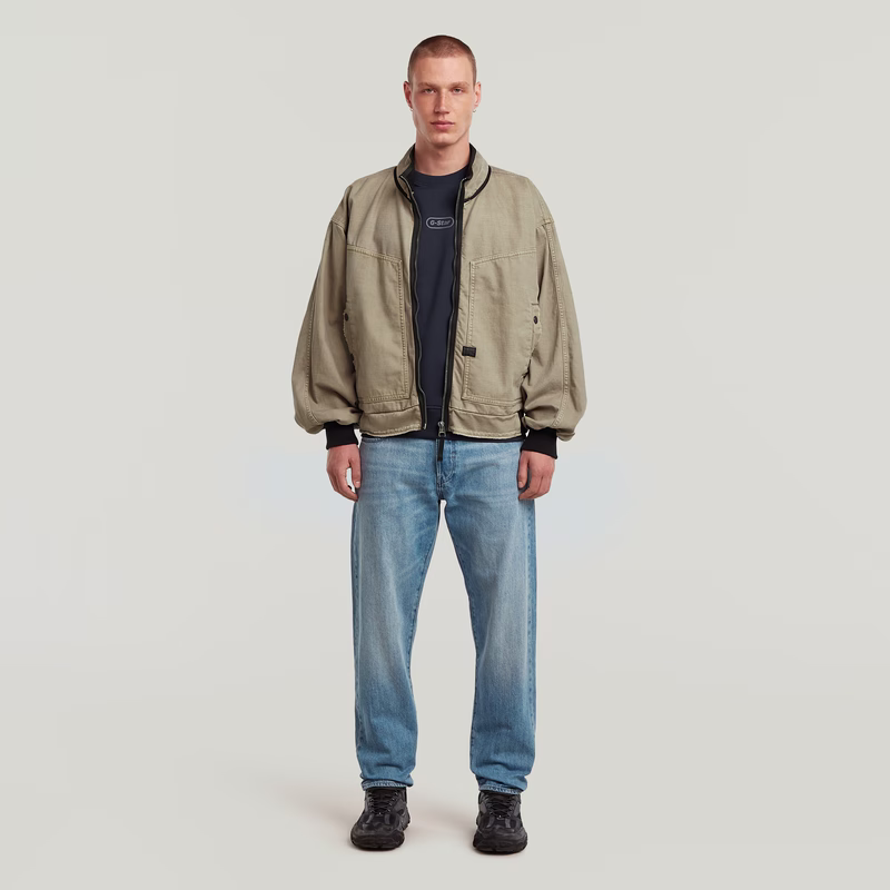 Oversized Denim Bomber