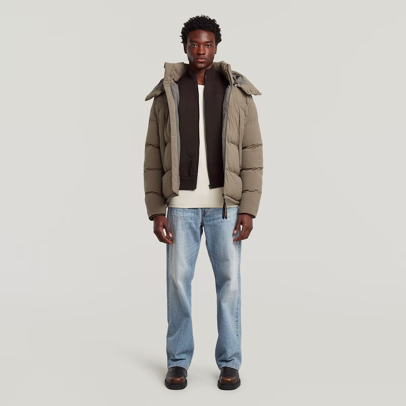 Fabric Mix Knit Jacket