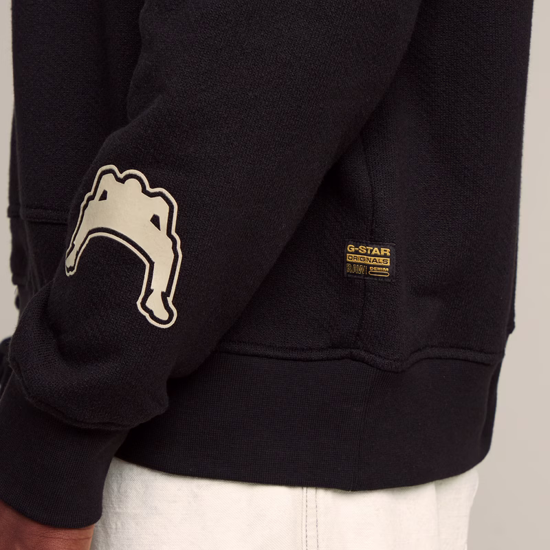 Multi Logo Loose Hooded Sweater