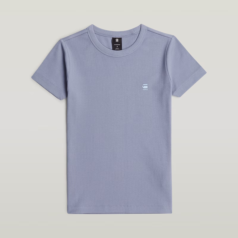 Rib Cap Sleeve T-Shirt