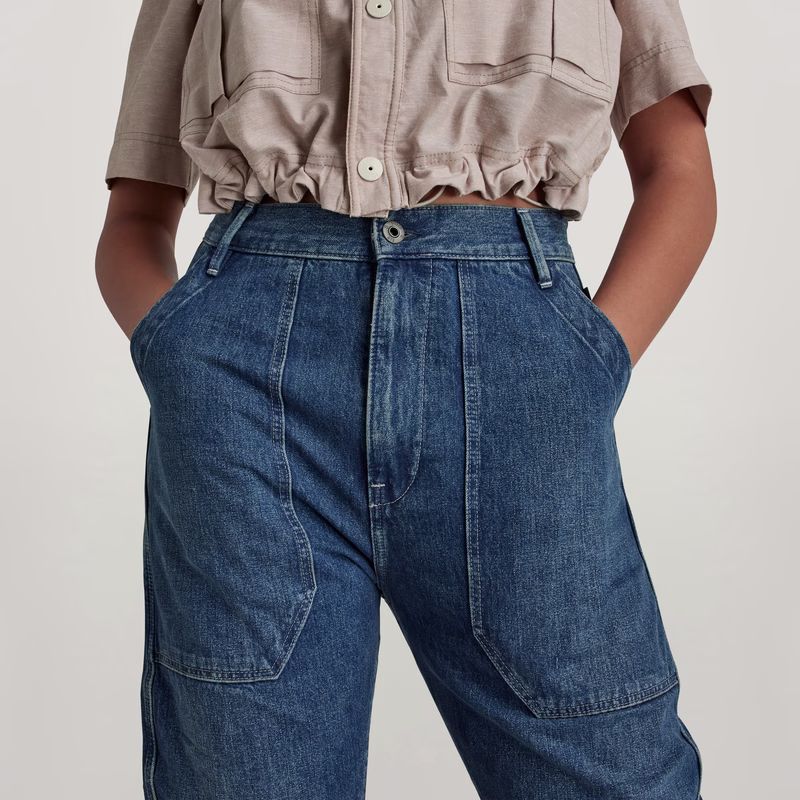 3D Fatigue Boyfriend Denim Pants