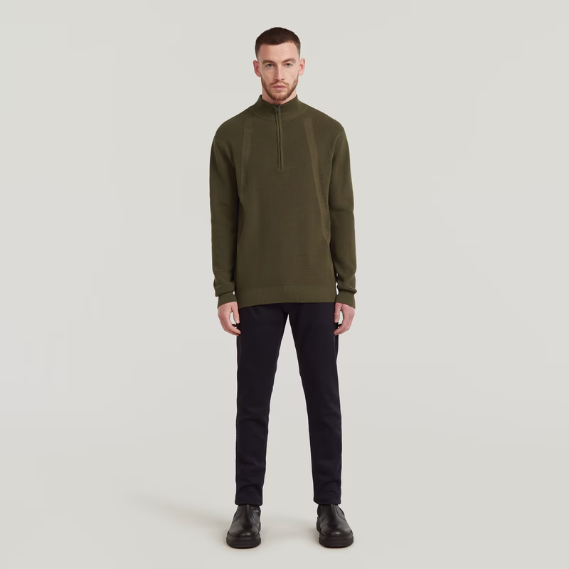 Structure Half Zip Knit