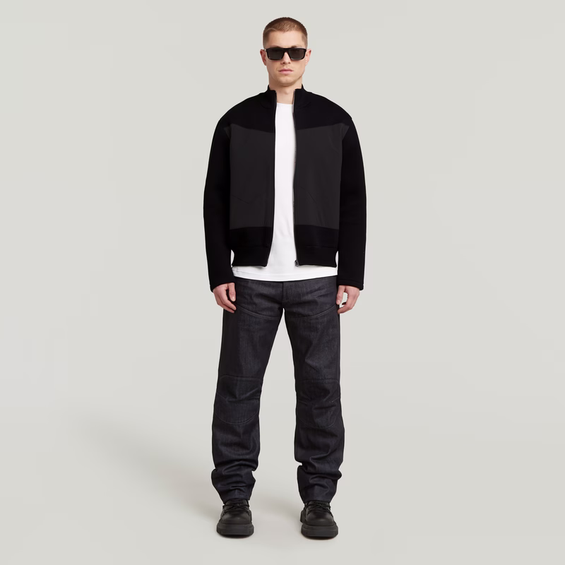 Fabric Mix Knit Jacket