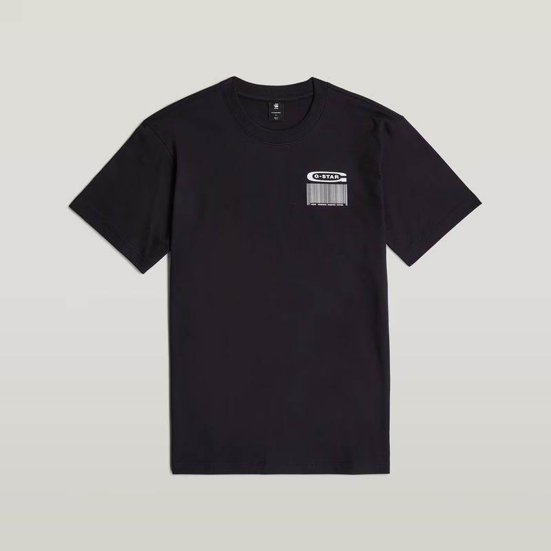Barcode Back Graphic Loose T-Shirt