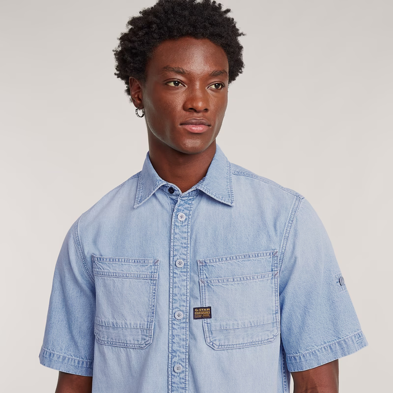 Slanted Double Pocket Shirt
