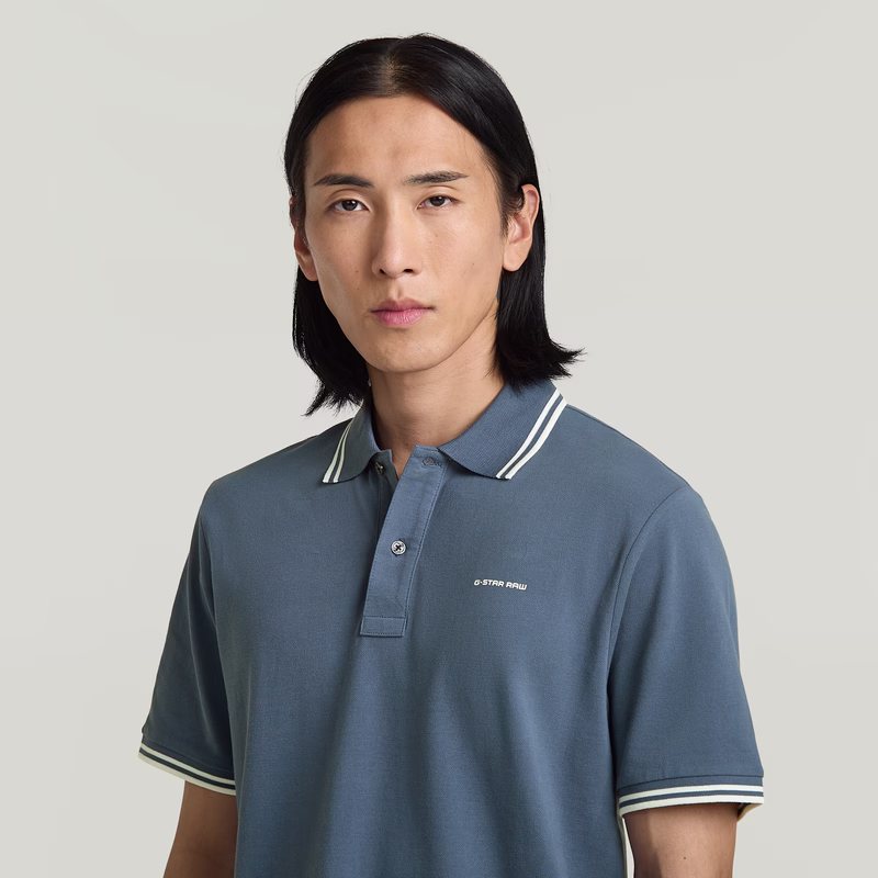 Chest Logo Striped Polo