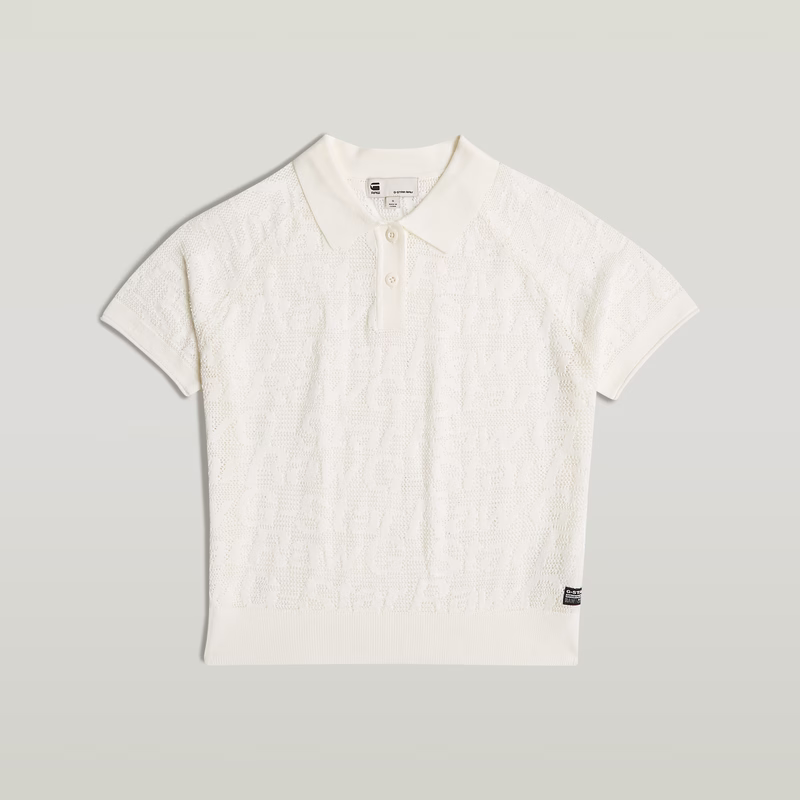 Pointelle Lightweight Knitted Polo