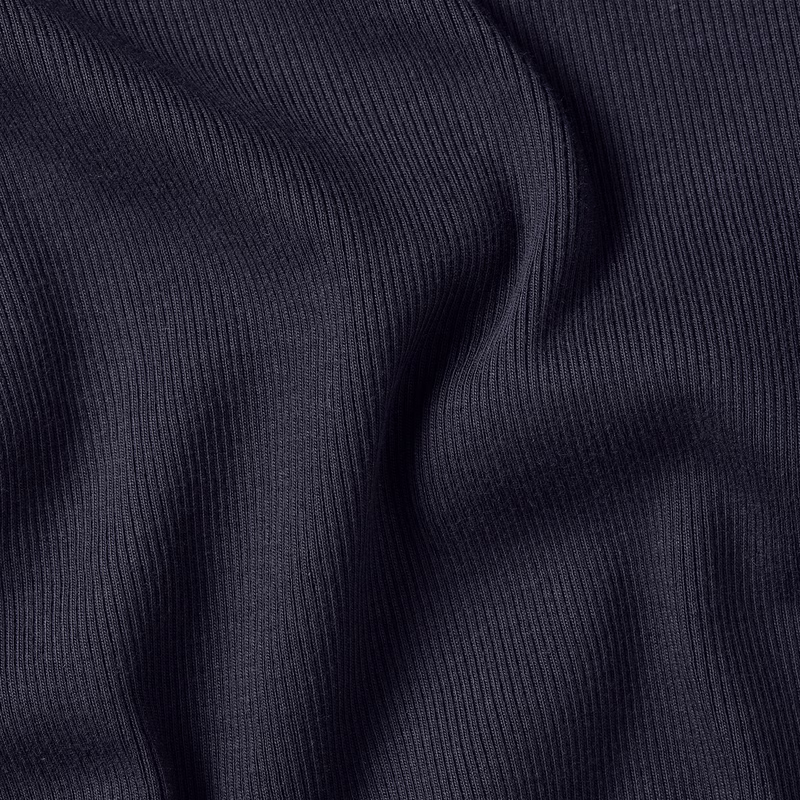 A-Line Slim Rib Mock T-Shirt