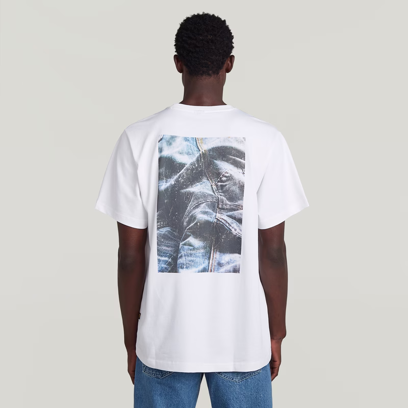 Back Photo Print Loose T-Shirt