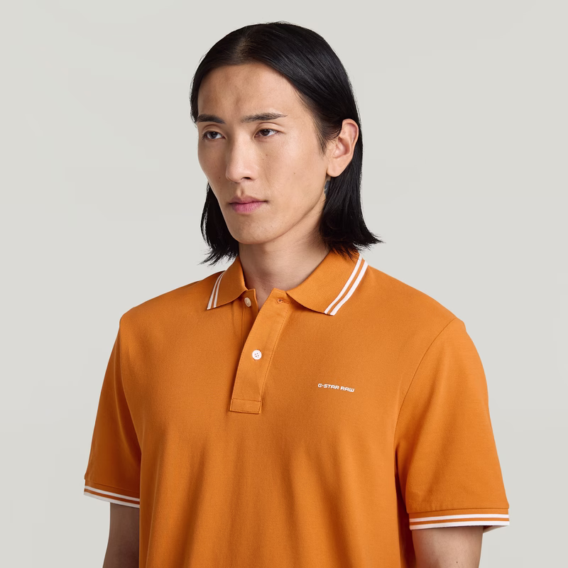 Chest Logo Striped Polo