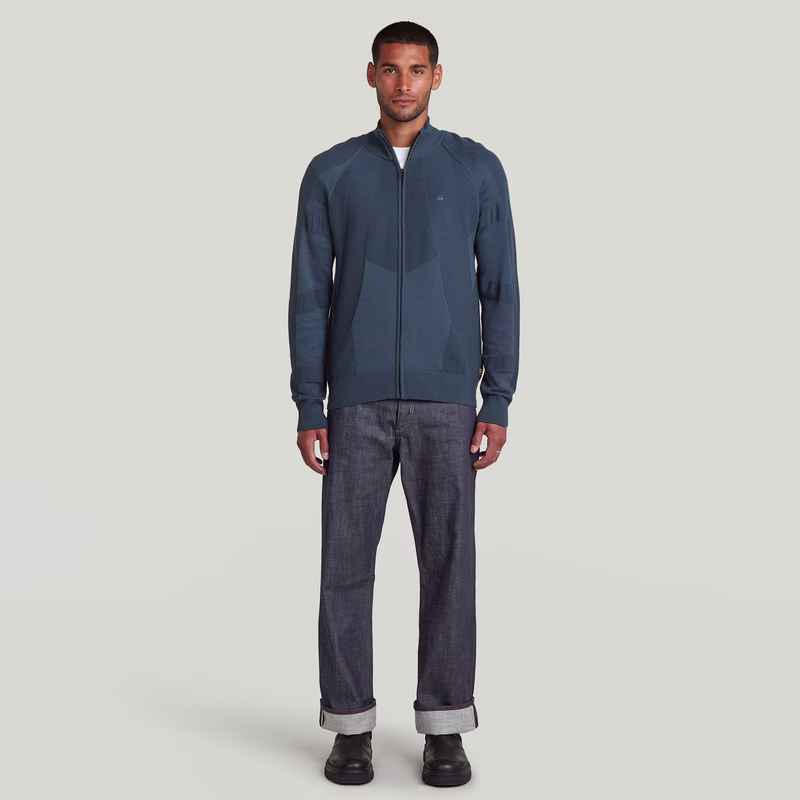 3D Biker Full Zip Knit