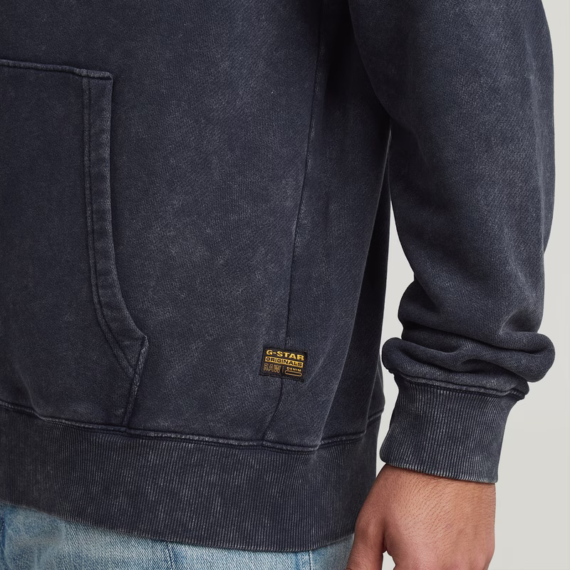 Washed Loose Full Zip Hoodie
