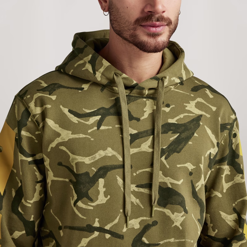 Camo Sleeve Graphic Hoodie
