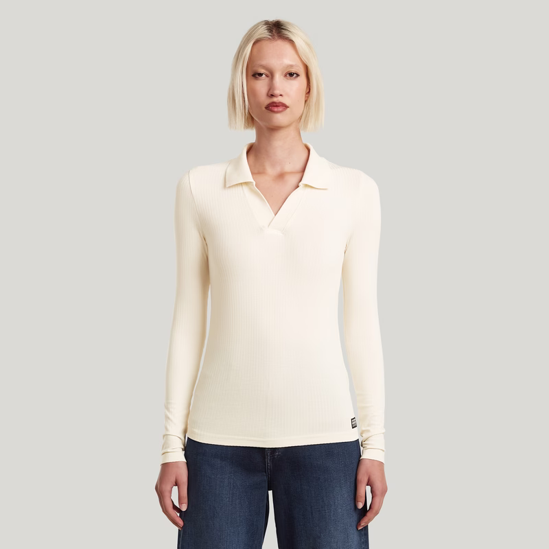 Ribbed Slim Polo
