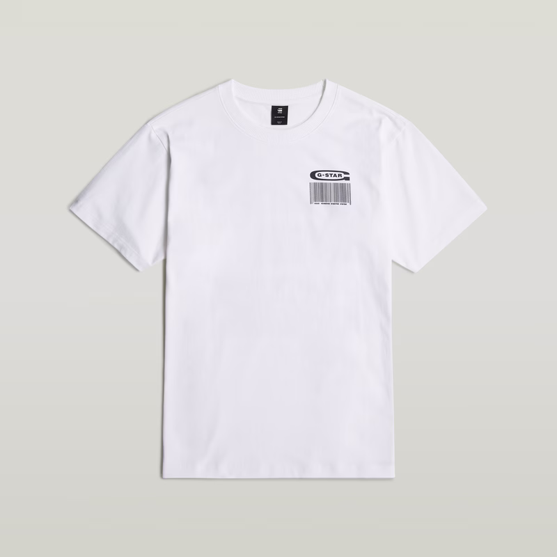 Barcode Back Graphic Loose T-Shirt