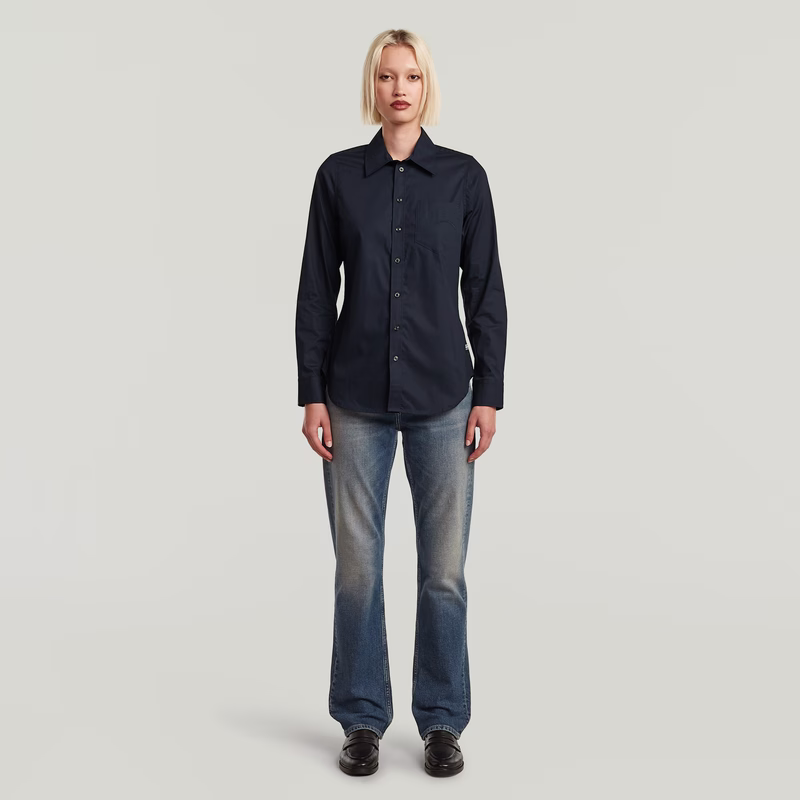 Slim Poplin Long Sleeve Shirt