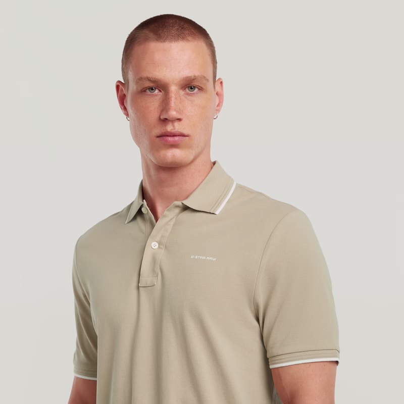 Chest Logo Striped Polo