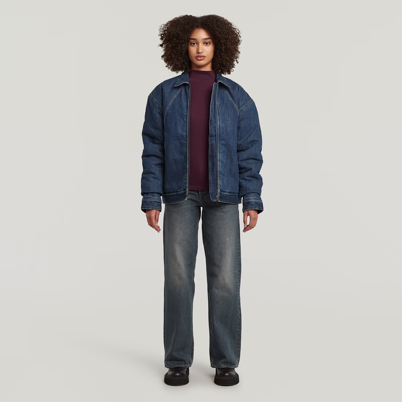 A-Line Slim Rib Mock T-Shirt