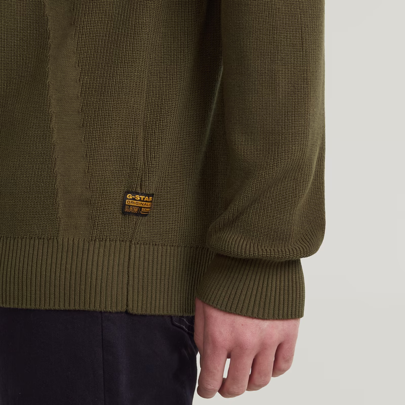 Structure Half Zip Knit