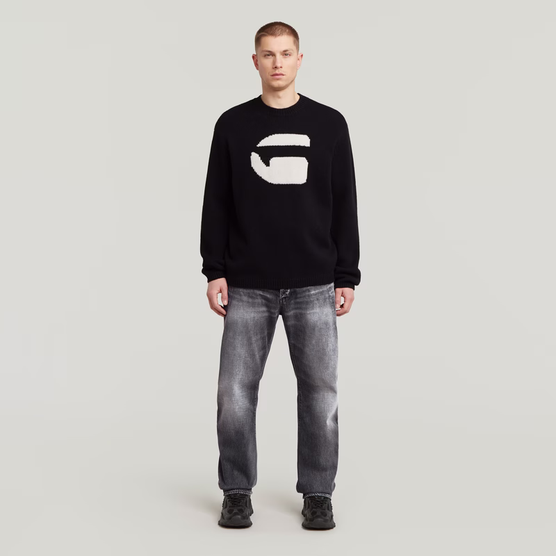 G Logo Relaxed Knit Pullover
