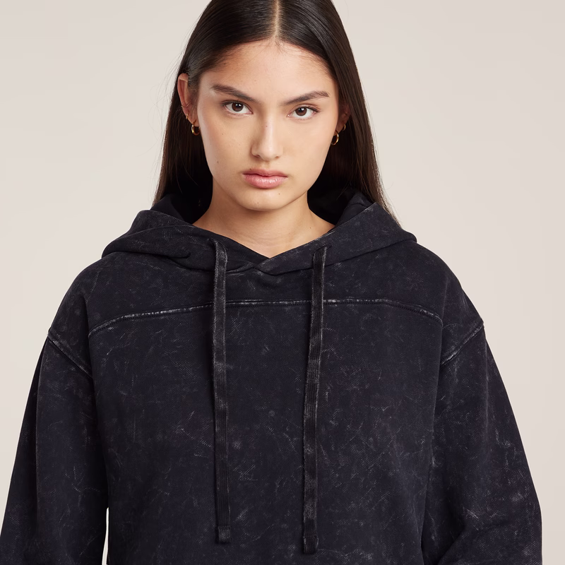 Overdyed Loose Hooded Sweater