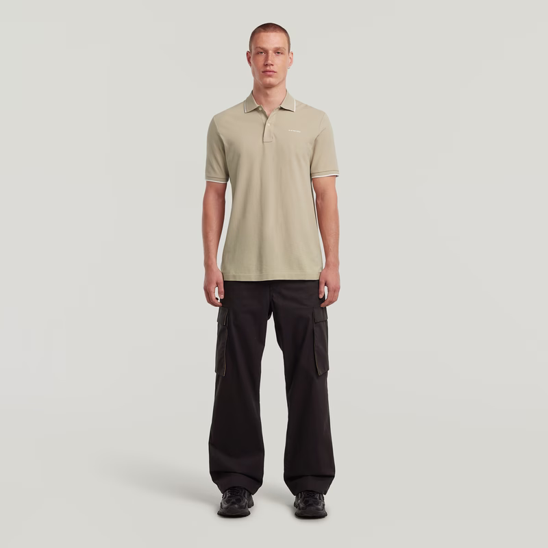 Chest Logo Striped Polo