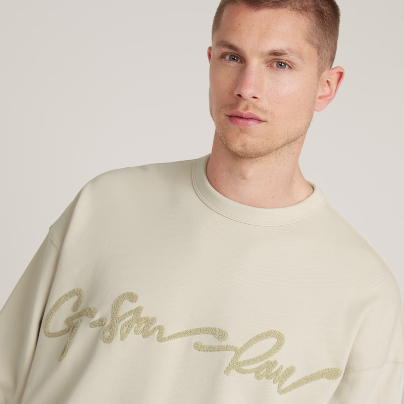 Chenille G-Script Loose Sweater