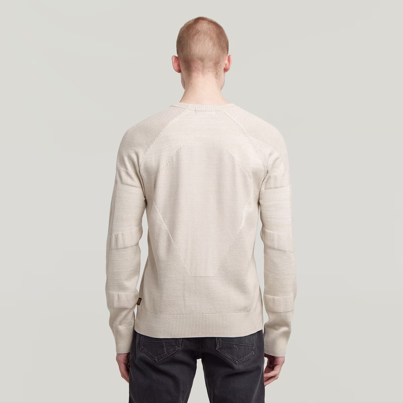 3D Biker Ribbed Knit Pullover