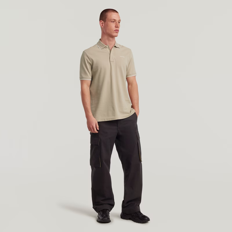 Chest Logo Striped Polo