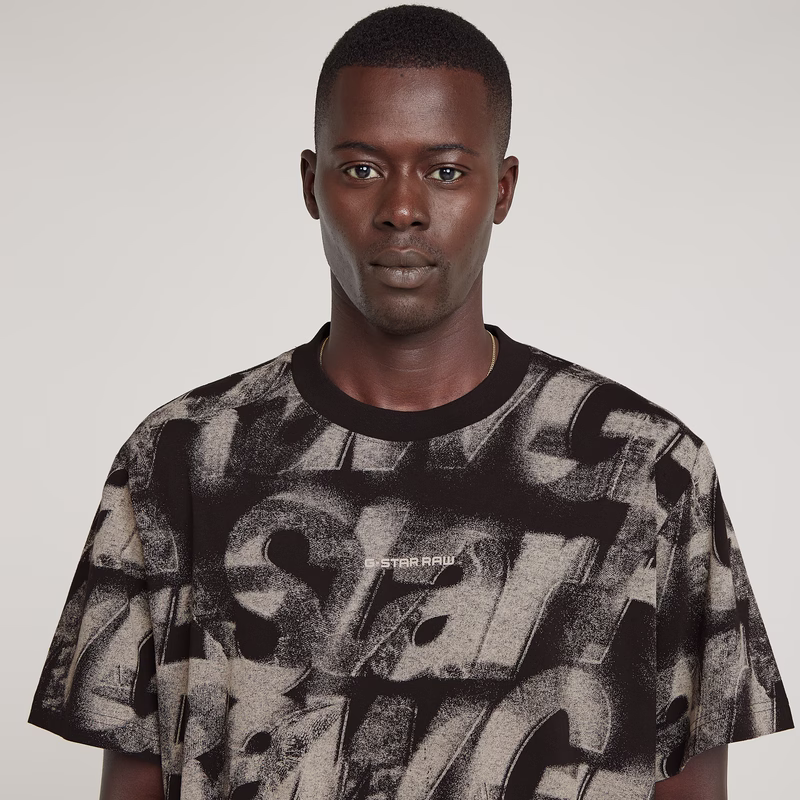 Sprayed Letters Loose T-Shirt