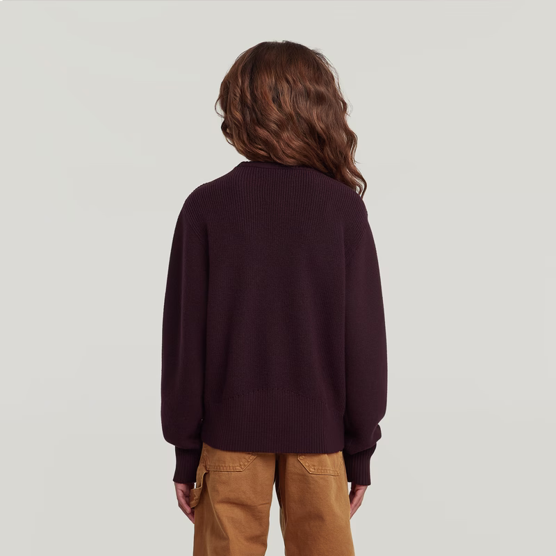 Girls Cropped Crew Knit