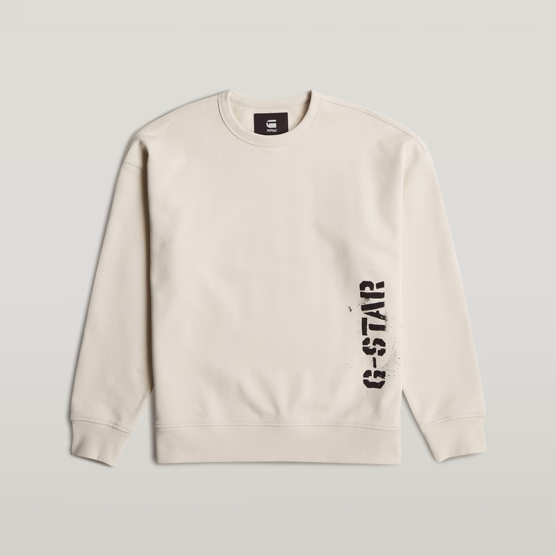 Sprayed 89 Graphic Loose Sweater
