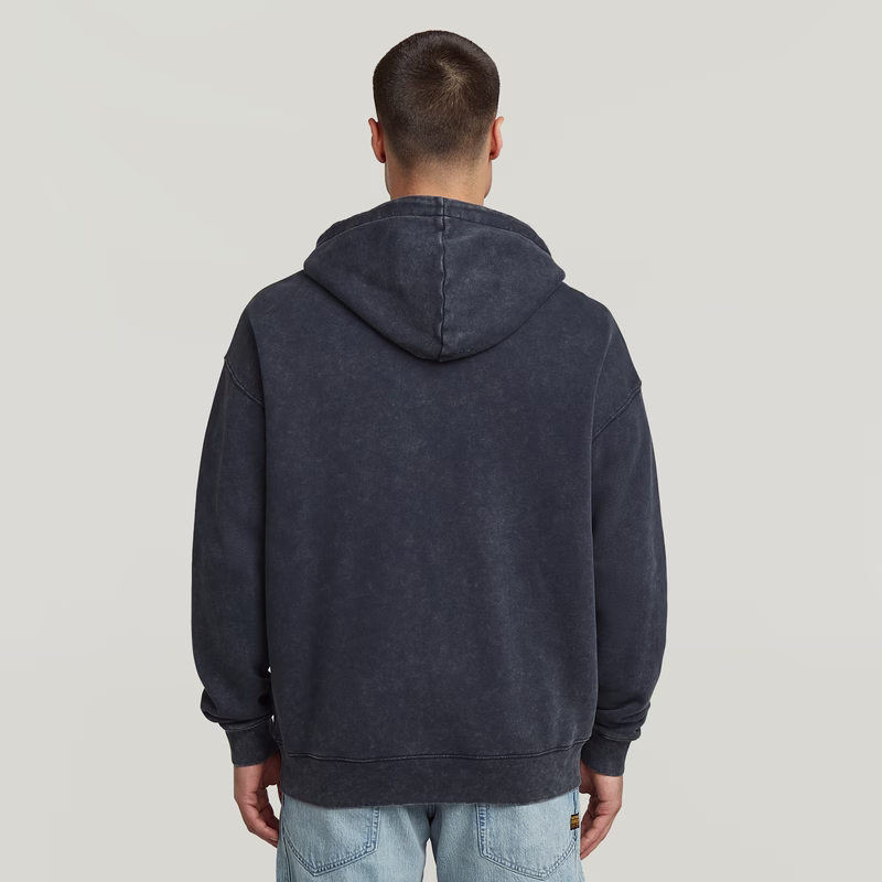 Washed Loose Full Zip Hoodie