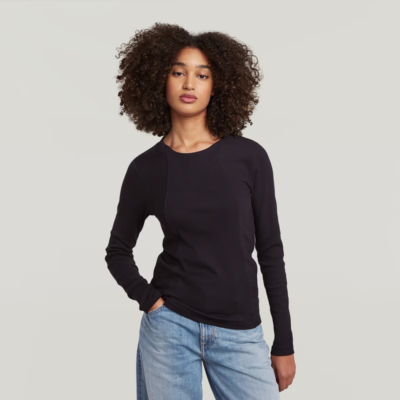 A-Line Slim Rib T-Shirt