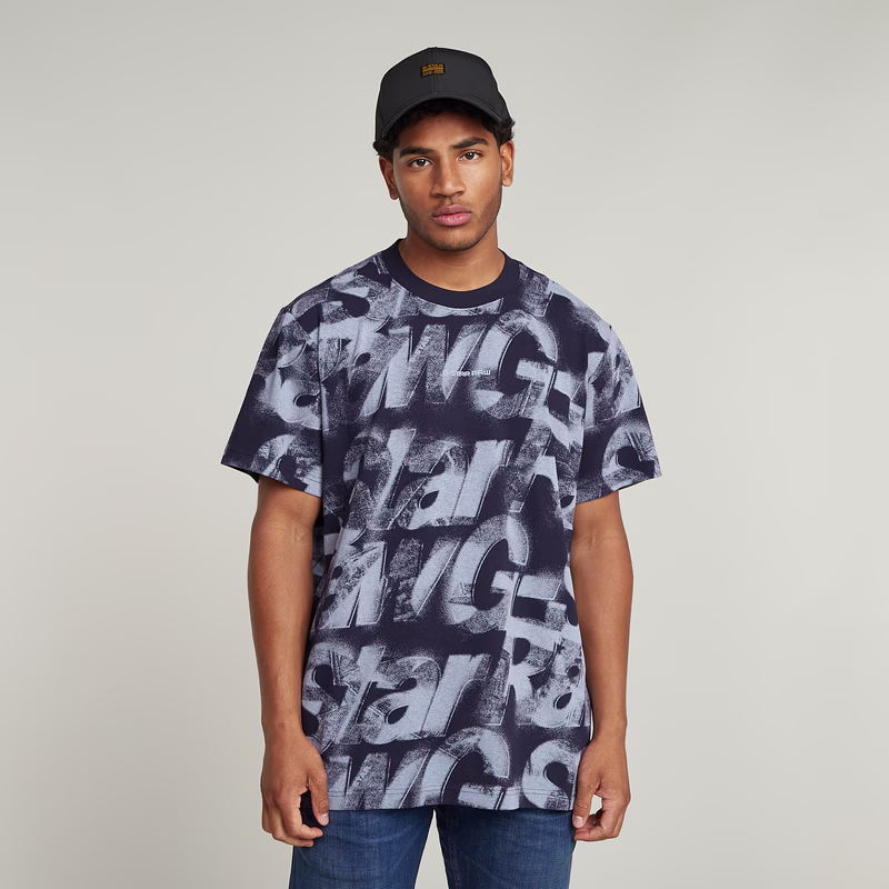 Sprayed Letters Loose T-Shirt
