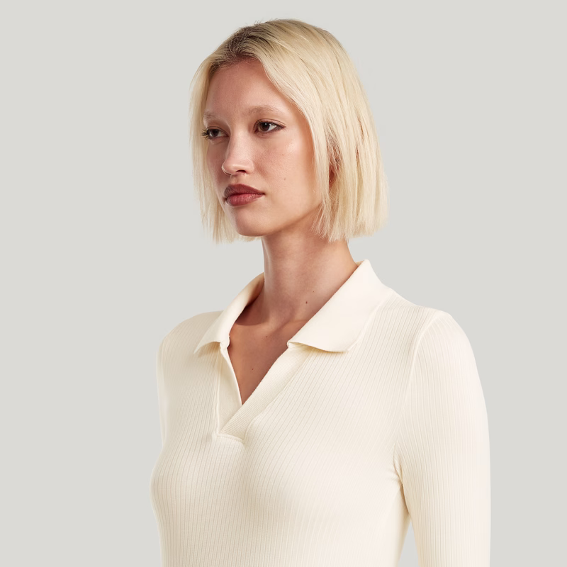 Ribbed Slim Polo