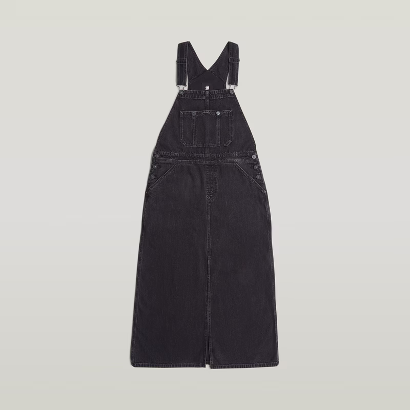Skater Maxi Dungaree Dress