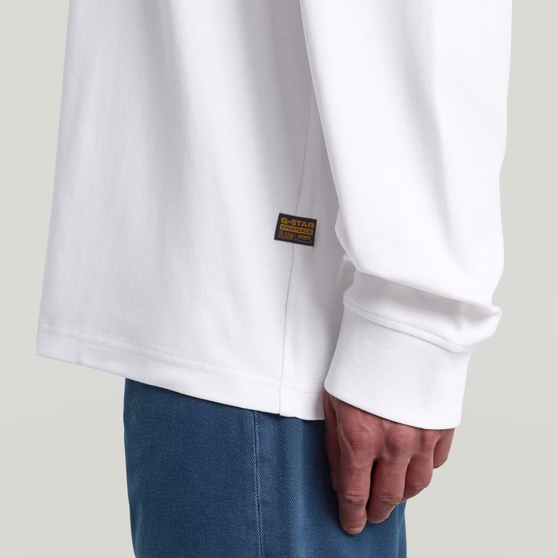 Back Embro Text Loose T-Shirt