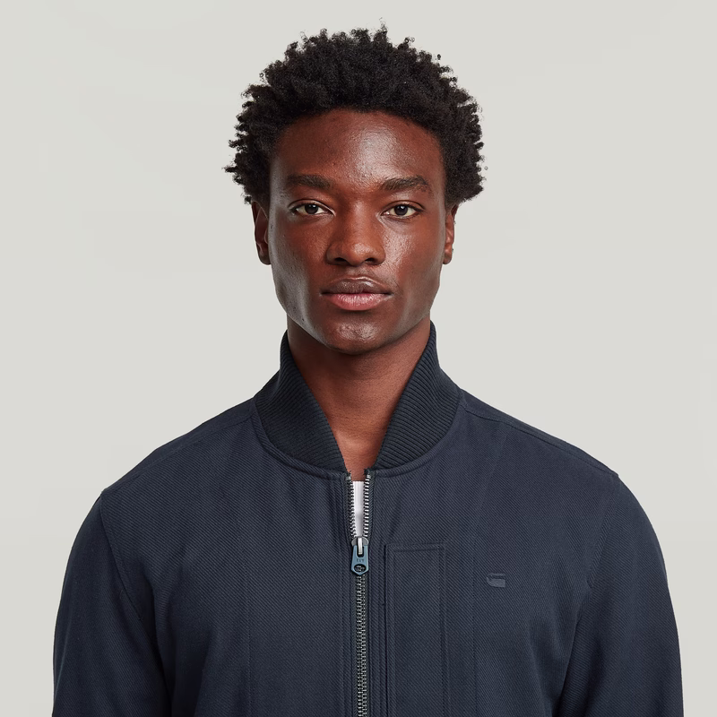 Bomber Collar Zip Overshirt