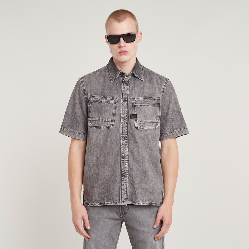 Slanted Double Pocket Shirt