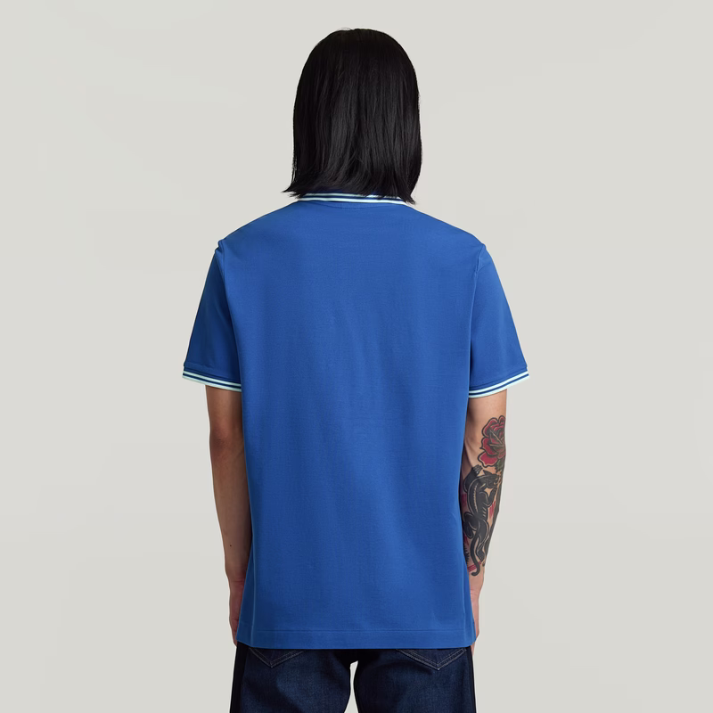Chest Logo Striped Polo