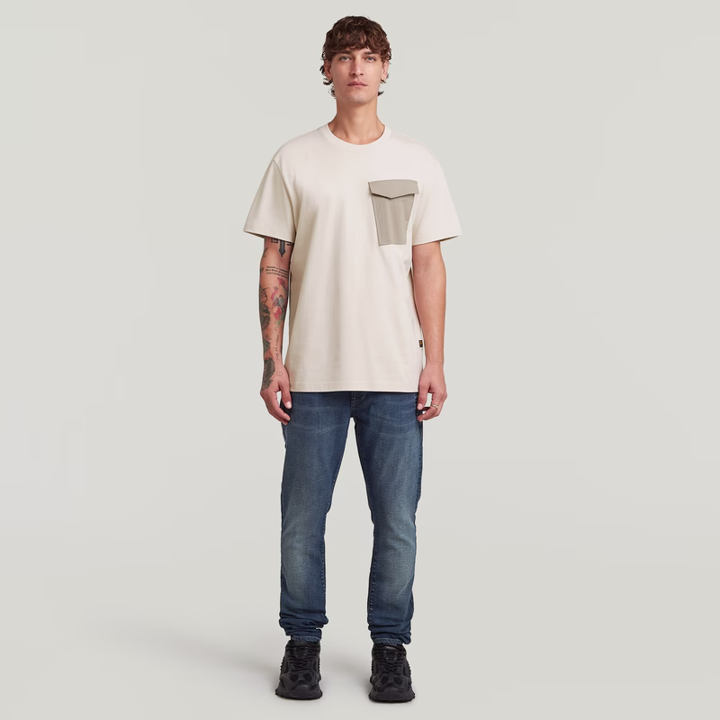 Fabric Mix Pocket T-Shirt