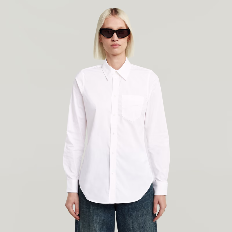 Slim Poplin Long Sleeve Shirt