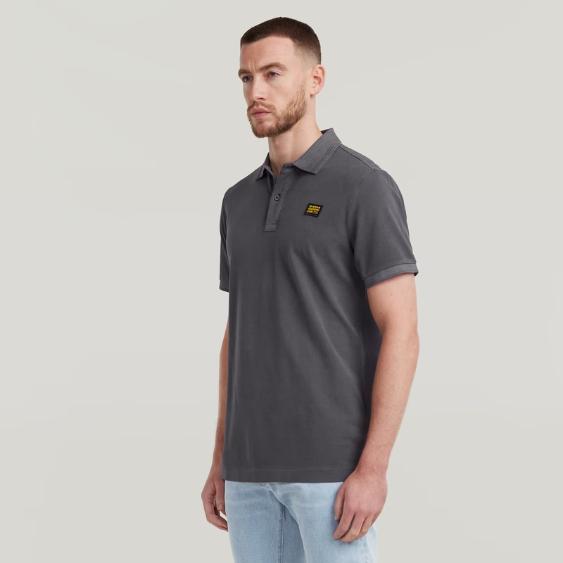 Dunda Overdyed Slim Polo Badge