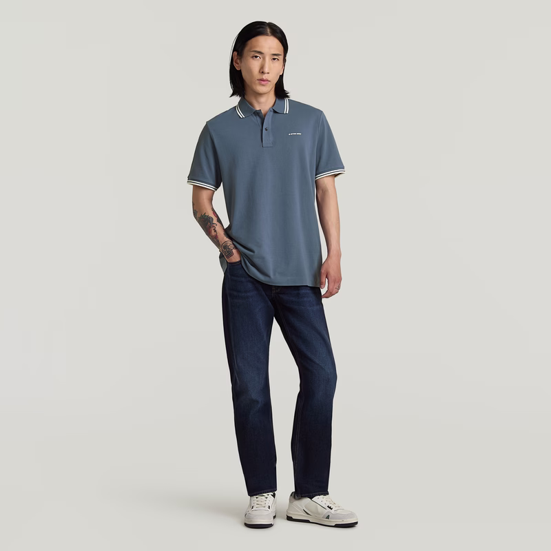 Chest Logo Striped Polo
