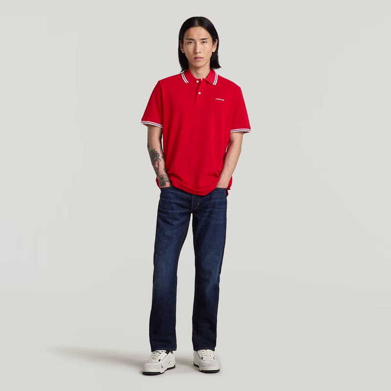 Chest Logo Striped Polo