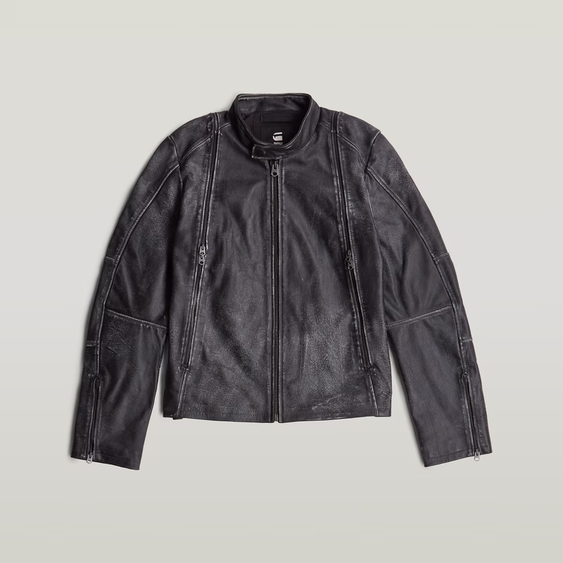 Leather Blouson Jacket